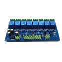 RS485 8 kanalų 7-24V DC relių ir 8 kanalų 3-30V įėjimų Modbus RTU modulis