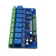 RS485 8 kanalų 7-24V DC relių ir 8 kanalų 3-30V įėjimų Modbus RTU modulis su DIN laikikliu
