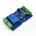 RS485 2 kanalų 7-24V DC relių ir 2 kanalų 3-30V įėjimų Modbus RTU modulis