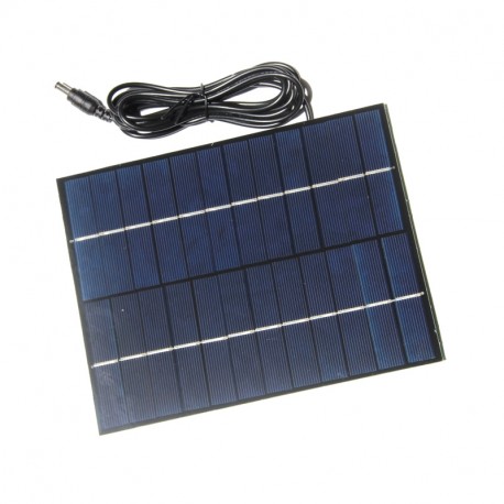12V 5,5W fotovoltinis modulis (210x165mm, 3m laidas su 5.5/2.1 jungtimi)