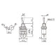 Toggle tipo stačiakampis jungiklis MTS-102 (ON-ON fiksuojantis 2padėtys 3pin)