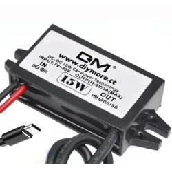 DC/DC step-down 15W maitinimo šaltinis iš 12V (7-20V) į 5V 15W USB A