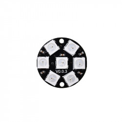 7 RGB LED apskritimas su valdikliu WS2812