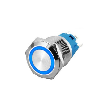 Metalinis fiksuojantis NO+NC jungiklis su LED pašvietimu (mėlynas)