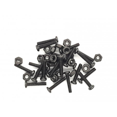 Plieninis varžtas su veržle M2 x 10mm (20kompl.)