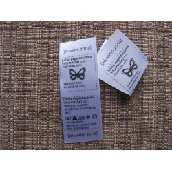 Satin foldable labels