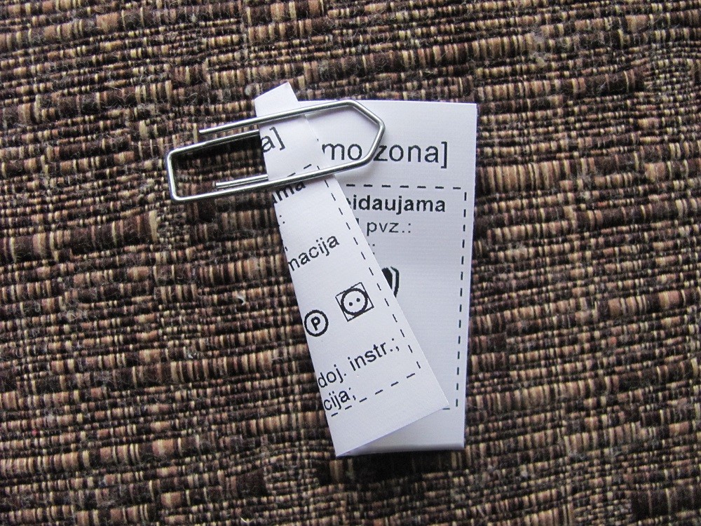 Double sided textile labels