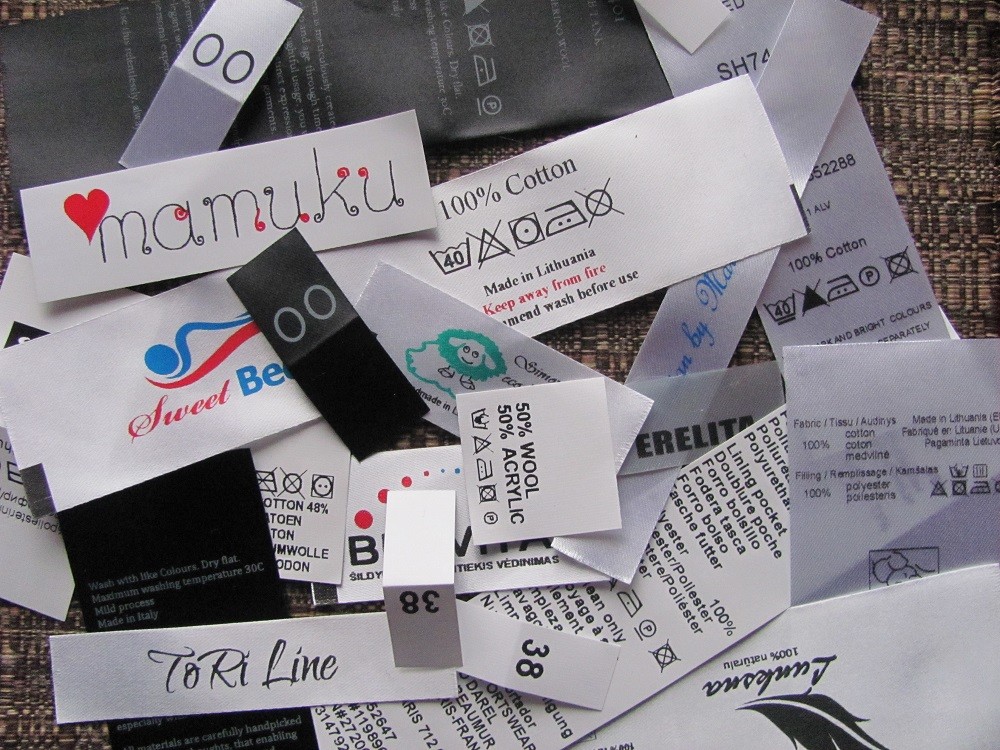 Textile labels with custom information