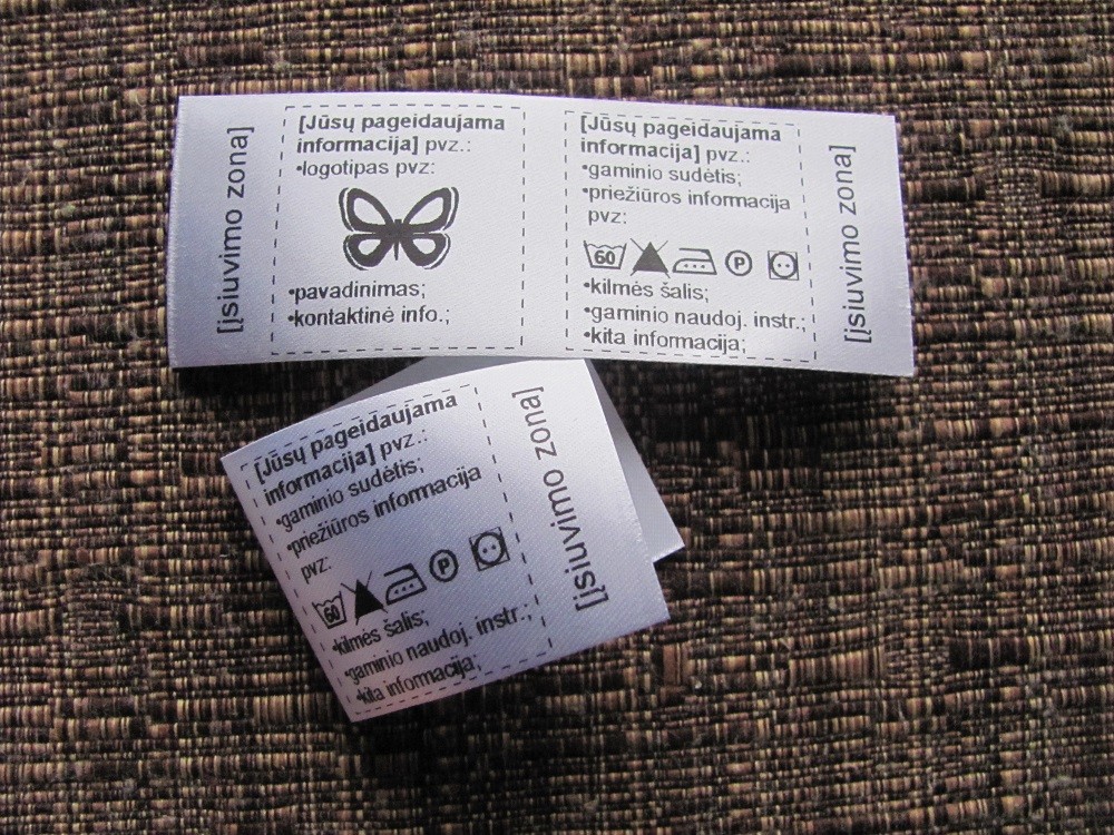 Foldable custom labels